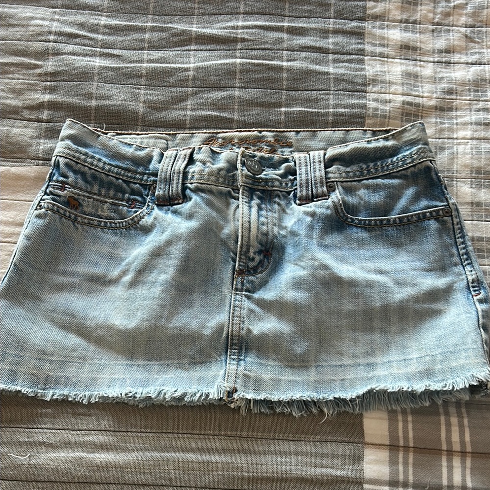 Abercrombie & Fitch Blue Cargo Mini Skirt Casual